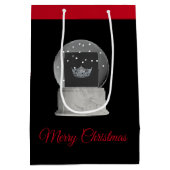 クリスマスホリデー恋しく思抱き枕アメリカスノーグローブ ミディアムペーパーバッグ (裏面)