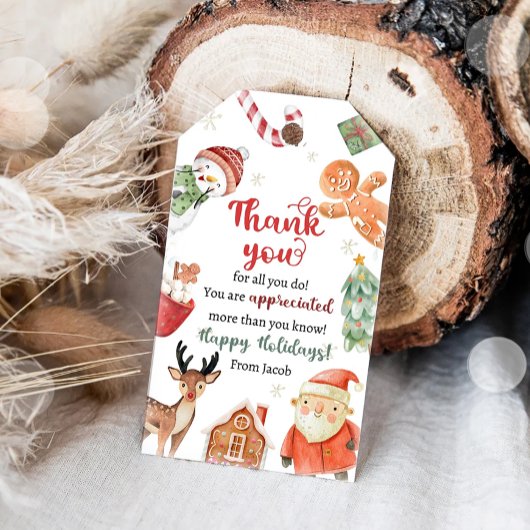 クリスマスホリデー感謝家族 ギフトタグ