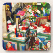 クリスマスホリデー懸命プラスチックコースターセット コースター (正面)