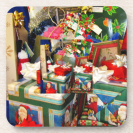 クリスマスホリデー懸命プラスチックコースターセット コースター