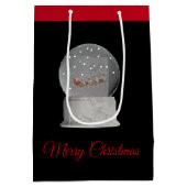 クリスマスホリデー抱き枕スノーグローブ ミディアムペーパーバッグ (裏面)