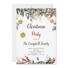 クリスマスホリデー招待状