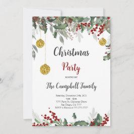 クリスマスホリデー招待状 招待状