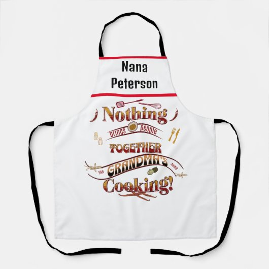 クリスマスホリデー料理ギフトグランマ エプロン (正面)