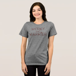 クリスマスホリデー新着たった今結婚しました開始日 トライブレンドTシャツ