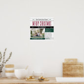 クリスマスホリデー新聞をテーマにしたステッカー ポスター (キッチン)