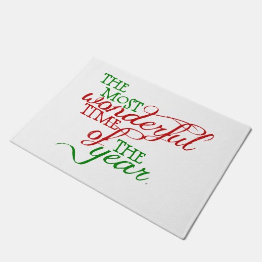 クリスマスホリデー最も素晴らしい時間の形式 ドアマット (アングル)
