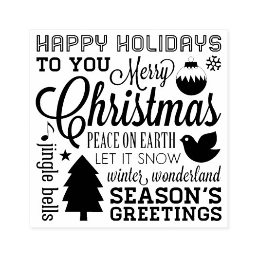 クリスマスホリデー気持ちラバーアートスタンプ ラバースタンプ (インプリント)