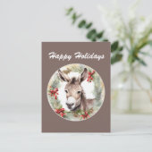 クリスマスホリデー水の色のロバ追加文字 シーズンポストカード (スタンド正面)