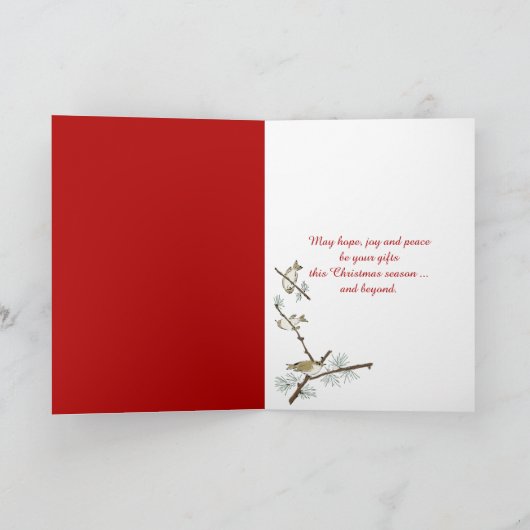 クリスマスホリデー水玉模様 シーズンカード (内部)