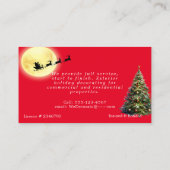 クリスマスホリデー照明サンタクロースかわいらし 名刺 (裏面)