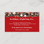 クリスマスホリデー照明サンタクロースかわいらし 名刺 (正面)