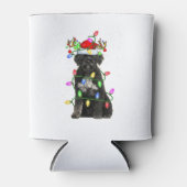 クリスマスホリデー照明サンタポルトガルウォータードッグC 缶クーラー (正面)