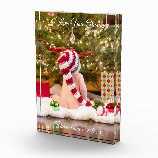 クリスマスホリデー私はおばあちゃんとおじいちゃんのことが大好き フォトブロック (右)