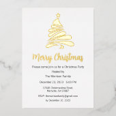 クリスマスホリデー箔のポストカード, クリスマスパーティーの招待状 箔シーズンカード (正面)