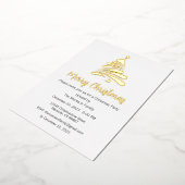 クリスマスホリデー箔のポストカード, クリスマスパーティーの招待状 箔シーズンカード (回転した状態)