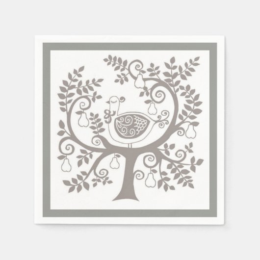 クリスマスホリデー紙ナプキンス スタンダードカクテルナプキン (正面)