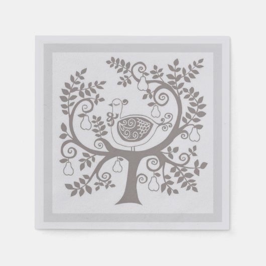 クリスマスホリデー紙ナプキンス スタンダードカクテルナプキン (正面)