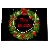 クリスマスホリデー紙抱き枕 ラージペーパーバッグ (正面)