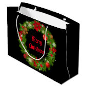 クリスマスホリデー紙抱き枕 ラージペーパーバッグ (裏面アングル)