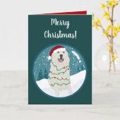 クリスマスホリデー素晴らしピレネー カード (黄色い花)