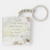 クリスマスホリデー素晴らしピレネーPUPウォーターカラー キーホルダー (裏面)