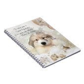 クリスマスホリデー素晴らしピレネーPUPウォーターカラー ノートブック (右側)