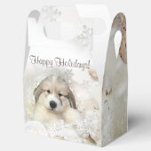 クリスマスホリデー素晴らしピレネーPUPウォーターカラー フェイバーボックス (オープン)