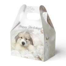 クリスマスホリデー素晴らしピレネーPUPウォーターカラー