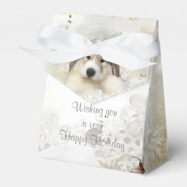 クリスマスホリデー素晴らしピレネーPUPウォーターカラー フェイバーボックス