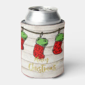 クリスマスホリデー素朴シーズングリーティングパーソナル 缶クーラー (缶正面)