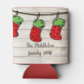 クリスマスホリデー素朴シーズングリーティングパーソナル 缶クーラー (裏面)