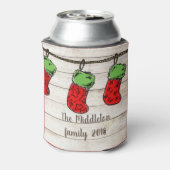 クリスマスホリデー素朴シーズングリーティングパーソナル 缶クーラー (缶裏面)