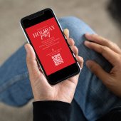 クリスマスホリデー素朴バッファロープレイドQRコードマップ 招待状