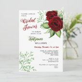 クリスマスホリデー結婚のブライダルシャワーへの招待 招待状 (スタンド正面)