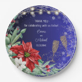 クリスマスホリデー結婚ズ紙プレート ペーパープレート (正面)