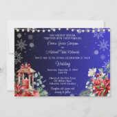 クリスマスホリデー結婚式招待状 招待状 (正面)