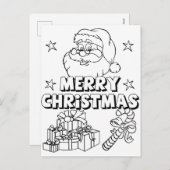 クリスマスホリデー葉書の色 シーズンポストカード (正面/裏面)