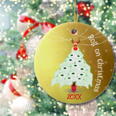 クリスマスホリデー転がトイレットツリーライト金ゴールド セラミックオーナメント