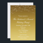 クリスマスホリデー金ゴールドグリッターエレガント招待状 招待状<br><div class="desc">クリスマスホリデー金ゴールドグリッターエレガント招待状。カスタマイズイベント</div>