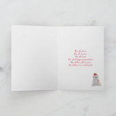 クリスマスホリデー雪だるまと金ゴールドスターカード カード (内部)