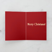 クリスマスホリデー雪だるまファミリーフォトフレーム シーズンカード (内部)