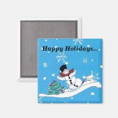 クリスマスホリデー雪だるま冷凍機マグネット マグネット (正面/裏面)