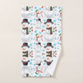 クリスマスホリデー雪だるま バスタオルセット (ハンドタオル)