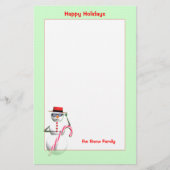 クリスマスホリデー雪だるま 便箋 (正面)