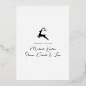 クリスマスホリデー鹿 箔シーズンカード (裏面)