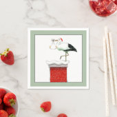 クリスマスホリデー12月ベビーシャワー スタンダードカクテルナプキン (インサイチュ)