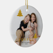 クリスマスホリデー2フォトファミリーキープサケ セラミックオーナメント (右)