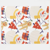 クリスマスホリデー60x80フリースブランケット フリースブランケット (正面(横))