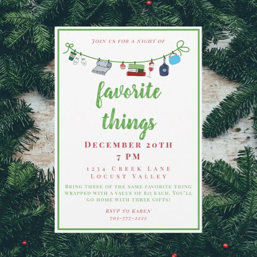クリスマスホリデー お祭り的な お気に入りのもの 招待状